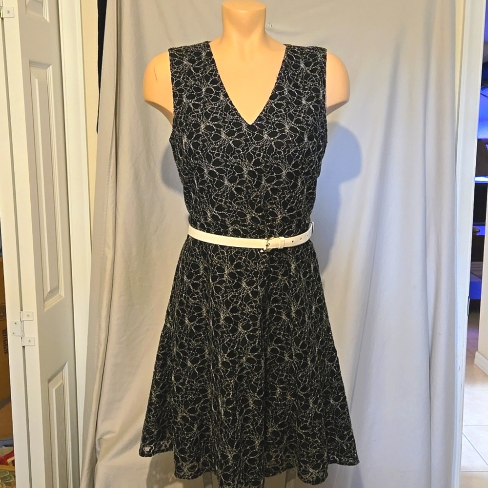 Tommy Hilfiger fit and flare embroidered lace dress, NEW